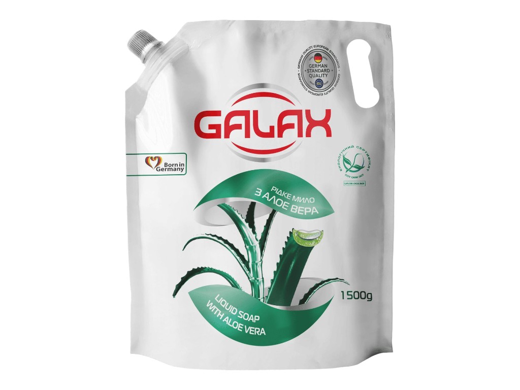 Galax рідке мило дой-пак 1500г Алоє вера NEW, шт